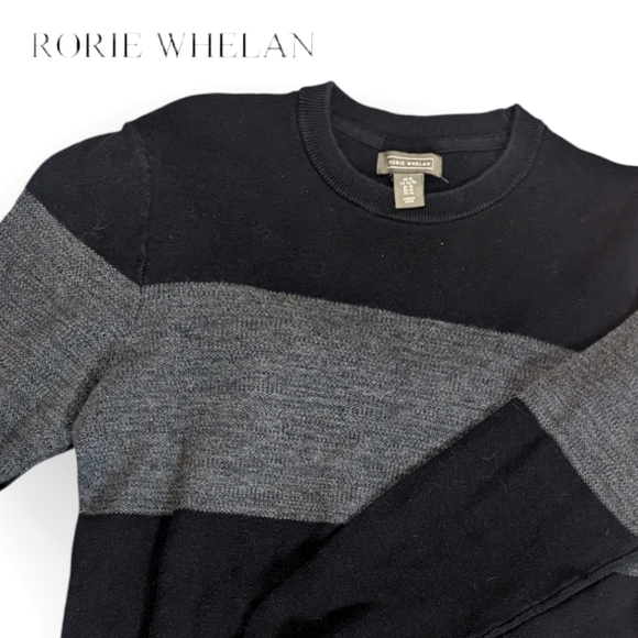 Rorie Whelan 100% Cotton Pullover - Black + Grey XL - Picture 2 of 3
